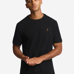 lfc mens knitted tee black